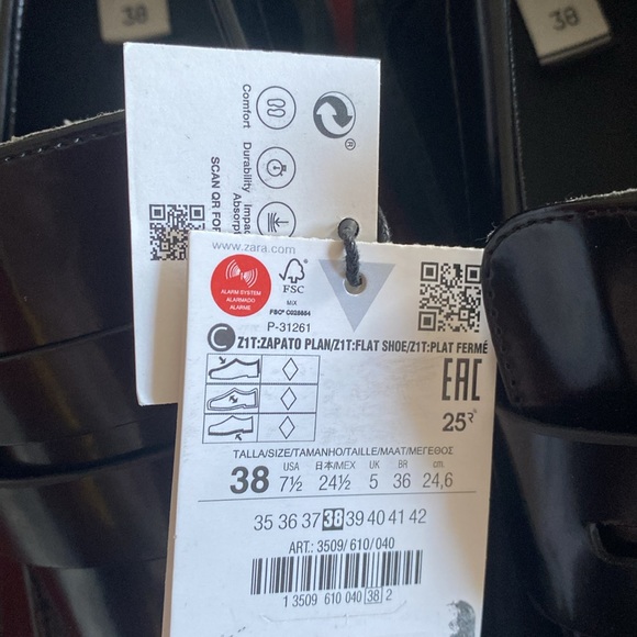 🆕ZARA- Track Sole Loafers/Black- Brand New in Dust Bag: Sz 7.5 - Picture 10 of 11